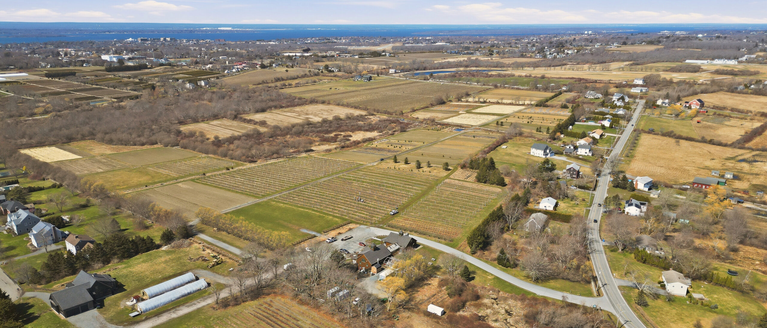 Aerial Drone View on Sweet Berry Farm 913 Mitchells Lane Development Proposal Impact Zone